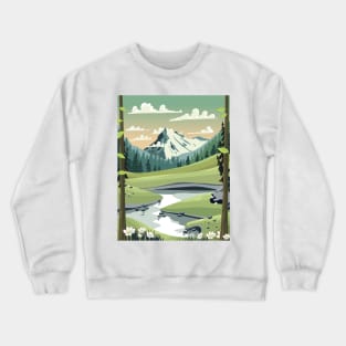 Mountain landscape Crewneck Sweatshirt